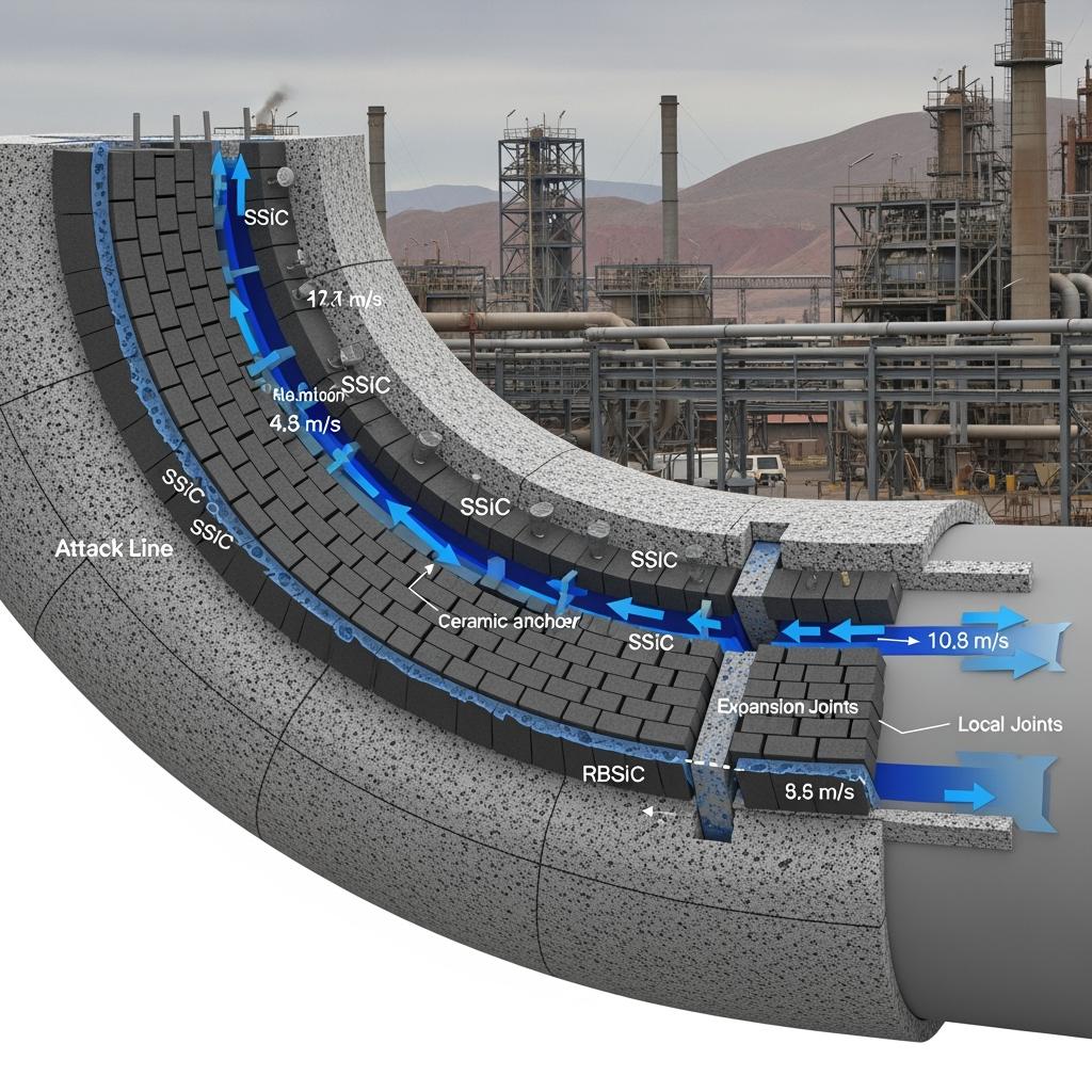 Baldosas de Carburo de Silicio (SiC) de Alto Desempeño para Ductos de Gases de Combustión