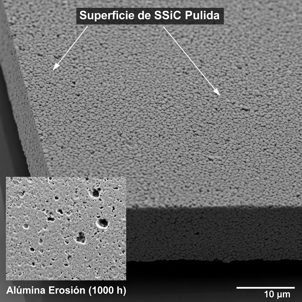 Baldosas de Carburo de Silicio (SiC) de Alto Desempeño para Ductos de Gases de Combustión