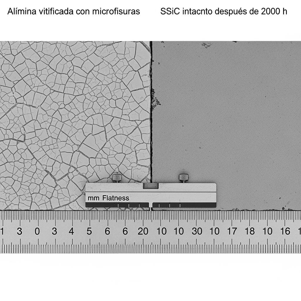 Baldosas verticales avanzadas de carburo de silicio para hornos de carga pesada
