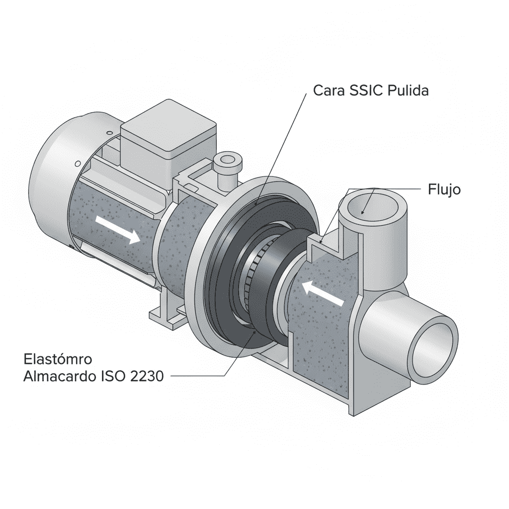 Almacenamiento prolongado de componentes de caucho bajo ISO 2230 en la minería del cobre