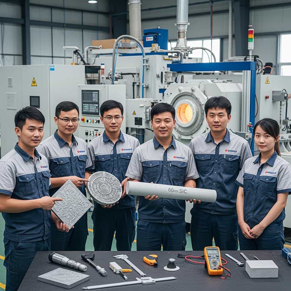 Carburo de silicio industrial para hornos en Chile Barra de soporte cerámica 60 mm