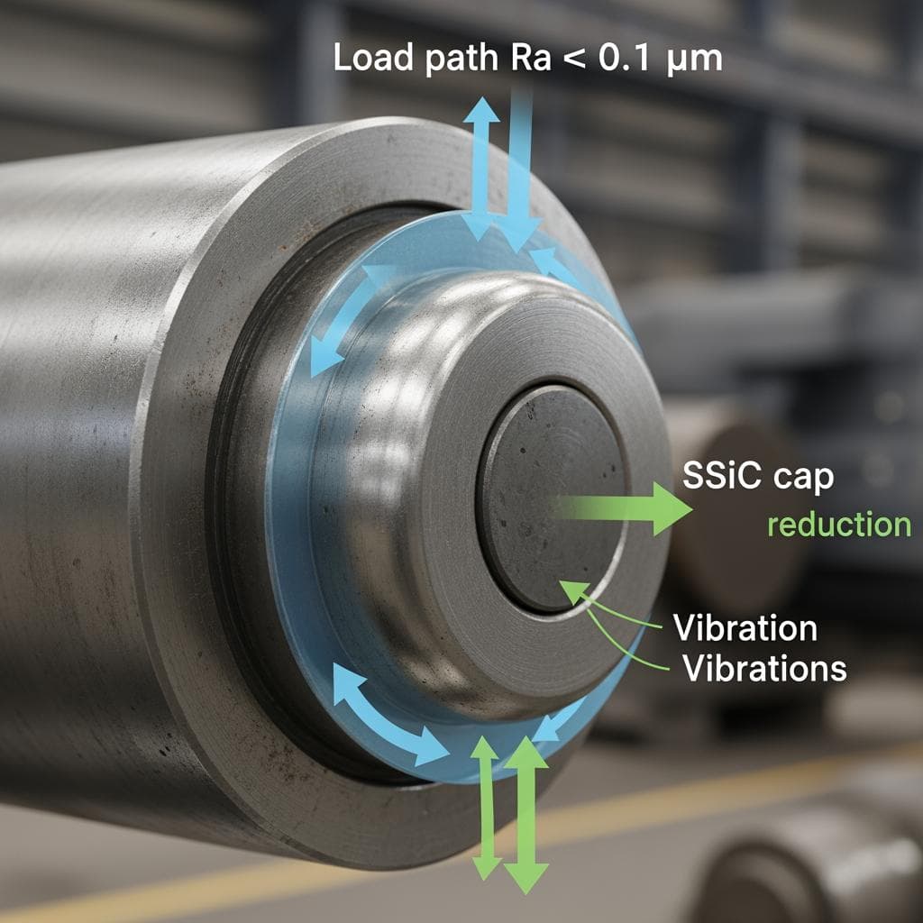 Optimización de alineación de soportes extremos con carburo de silicio