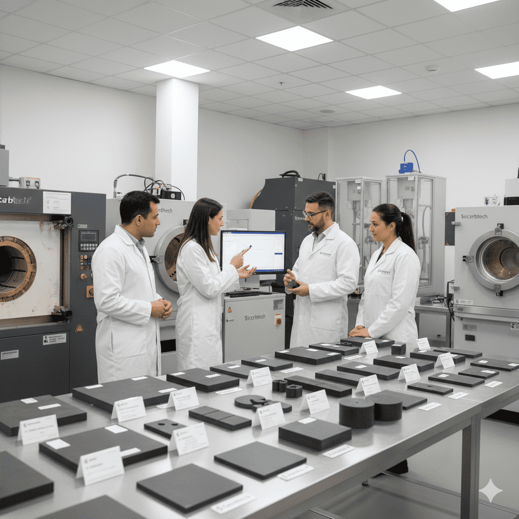 Placas cerámicas avanzadas de carburo de silicio para hornos de alta temperatura