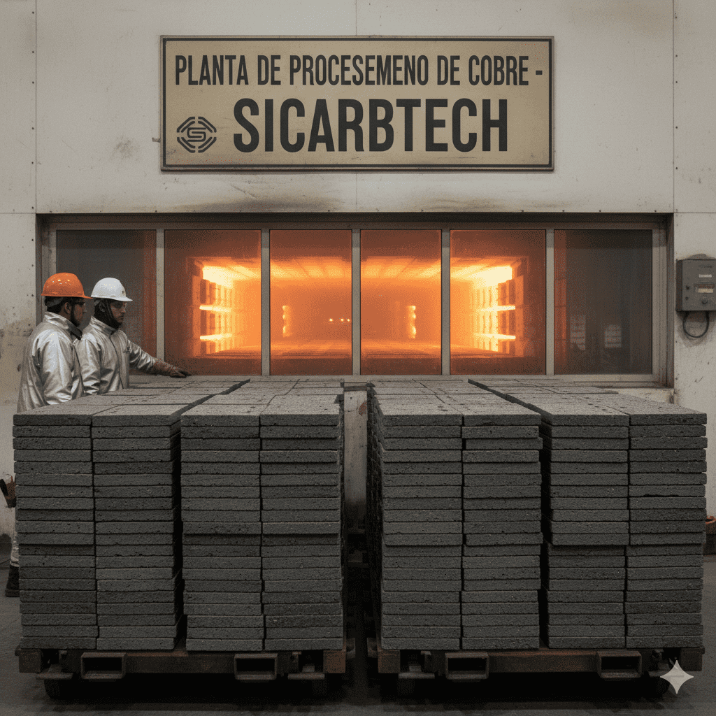 Placas cerámicas avanzadas de carburo de silicio para hornos de alta temperatura