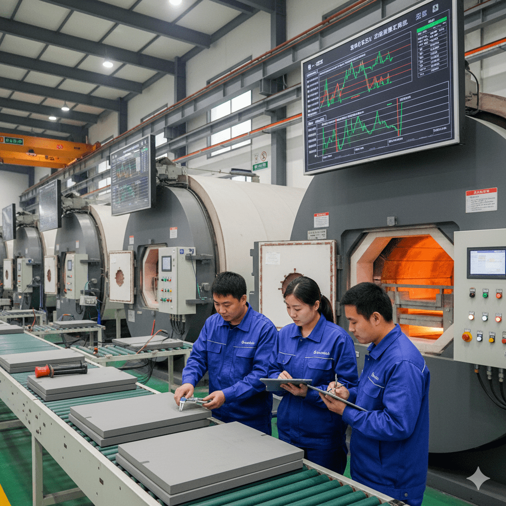 Placas soportes de carburo de silicio de alto rendimiento para sanitarios