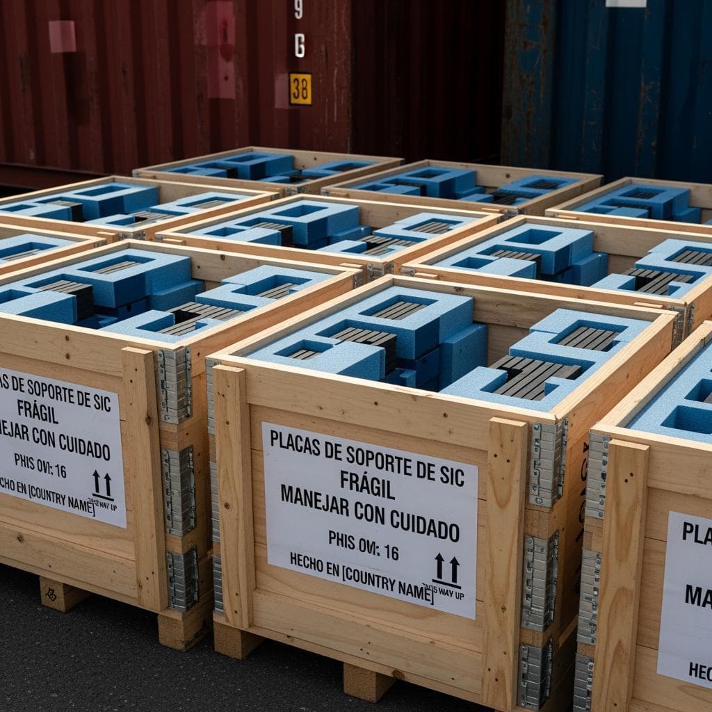 Placas soportes de carburo de silicio de alto rendimiento para sanitarios