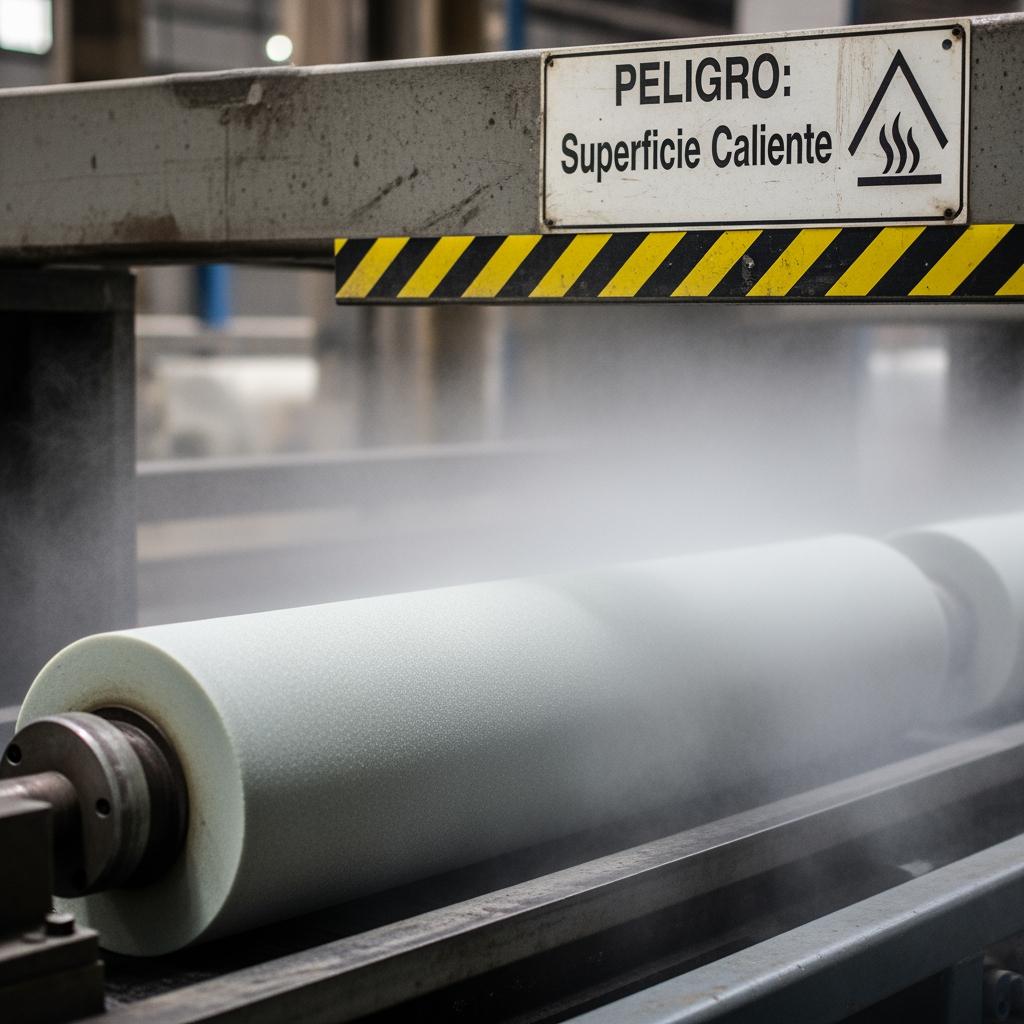 Rodillos de transferencia para zona de enfriamiento en manufactura industrial