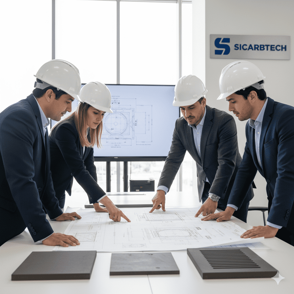 Setters de choque térmico en carburo de silicio para alta temperatura